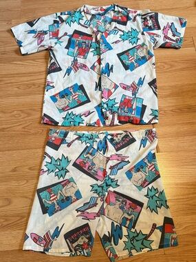 Vintage Handmade Jams World Inspired Mens Shorts Set Size Medium